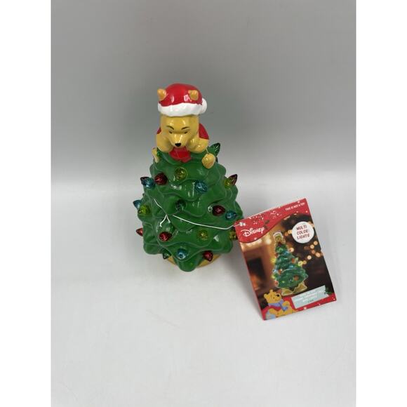 Disney Winnie the Pooh Light Up Ceramic Christmas Tree NEW With Tags! - Picture 3 of 11